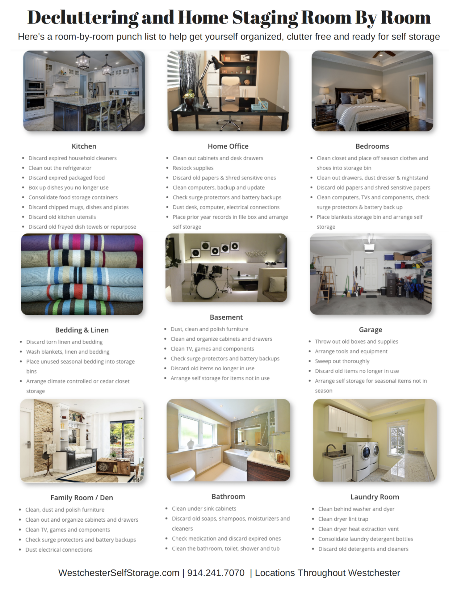 Decluttering and Home Staging Room By Room Checklist